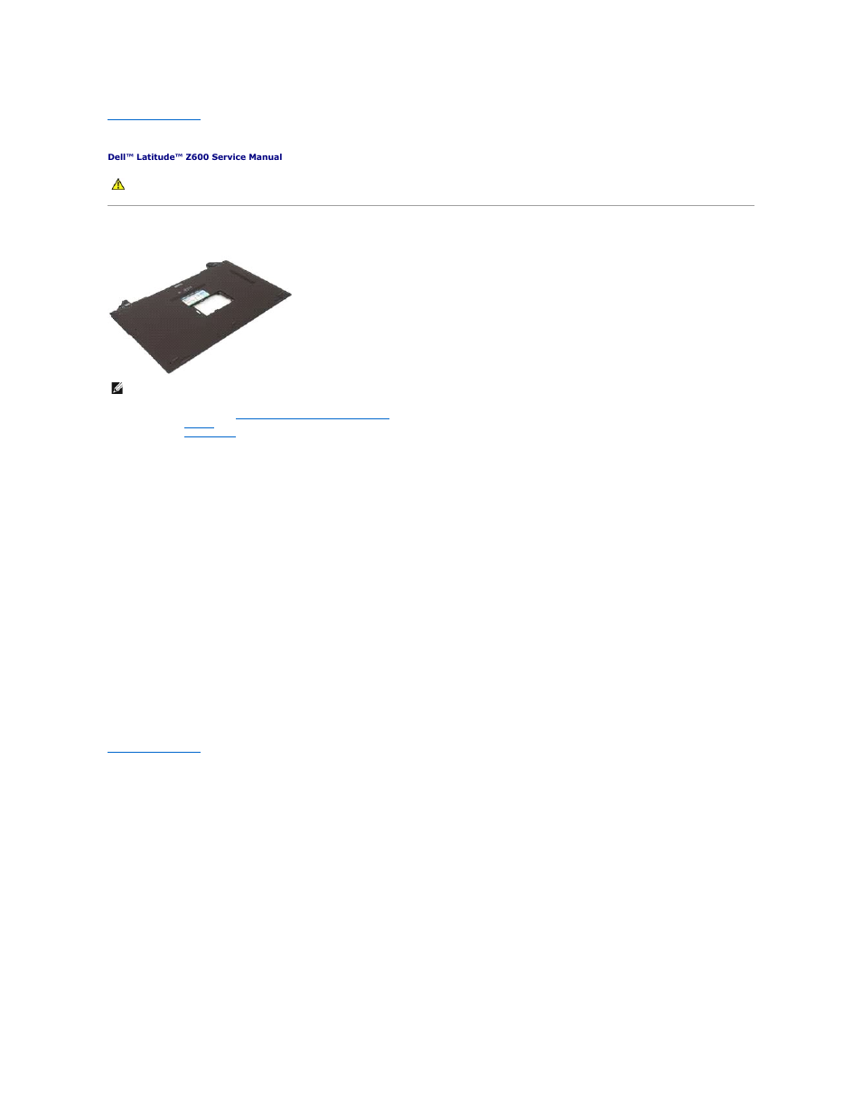 Access panel, Removing the access panel | Dell Latitude Z (Late 2009) User Manual | Page 16 / 37