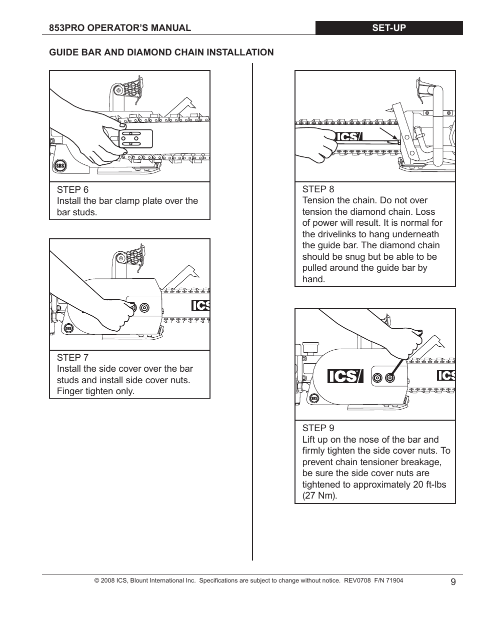 Blount 853PRO User Manual | Page 8 / 17