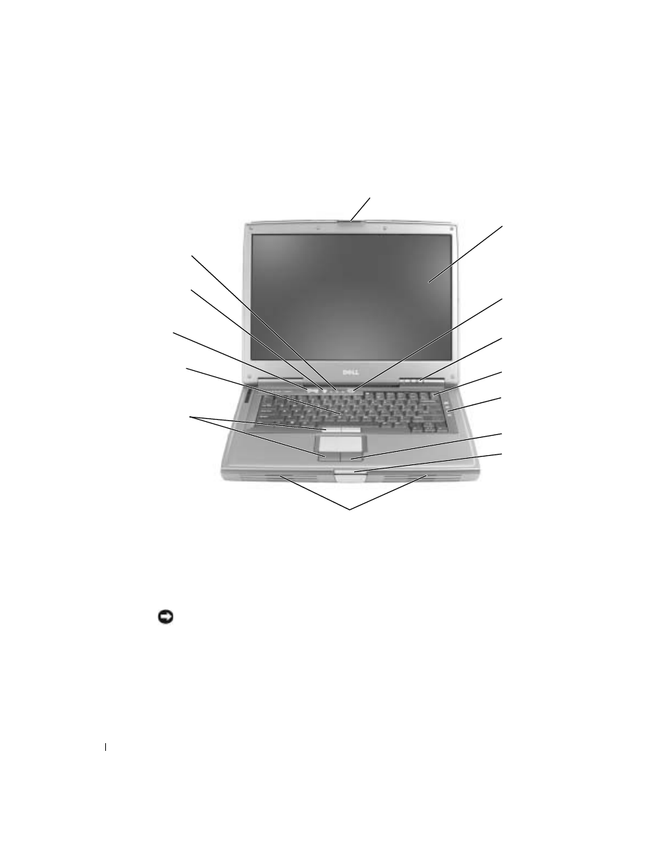 Front view | Dell Inspiron 8600 User Manual | Page 20 / 174