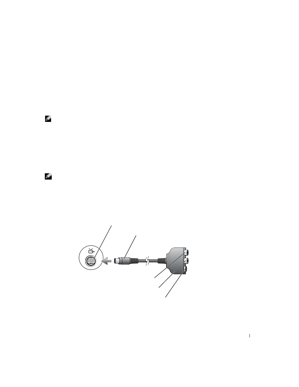 Connecting a television to the computer | Dell Inspiron 8600 User Manual | Page 73 / 174