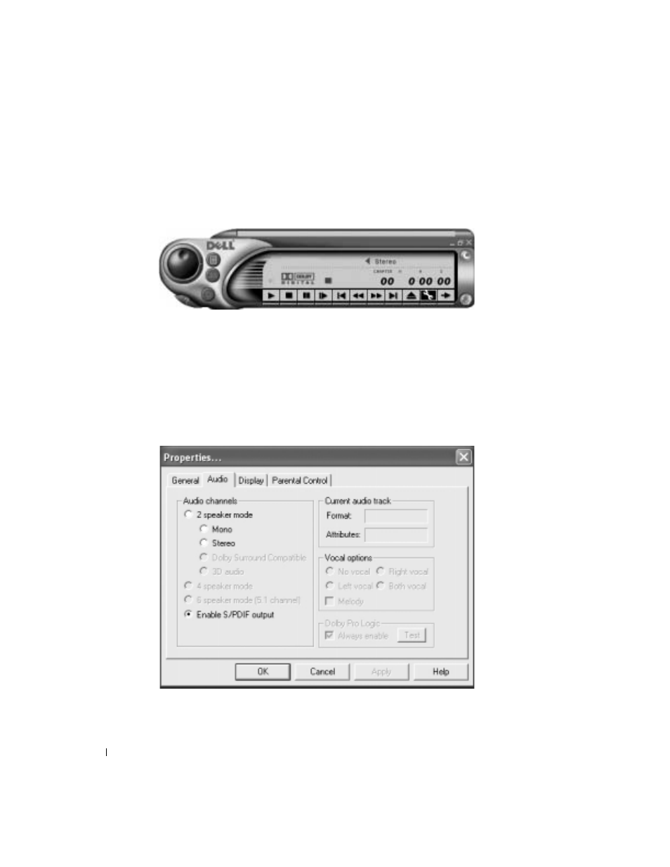 Enabling dolby digital 5.1 audio for dvd playback | Dell Inspiron 8600 User Manual | Page 84 / 174