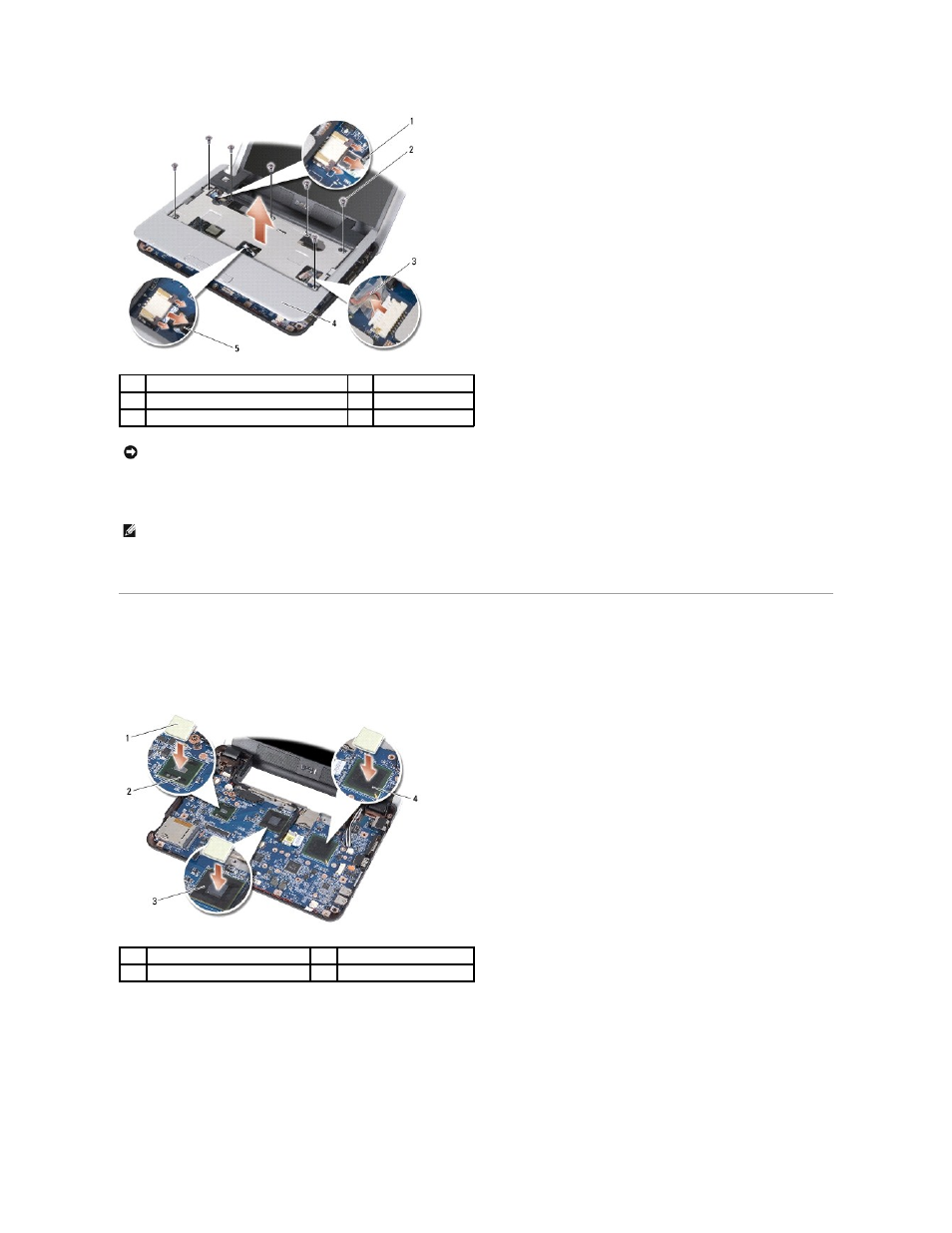 Replacing the palm rest | Dell Inspiron Mini 9 (910, Late 2008) User Manual | Page 28 / 38