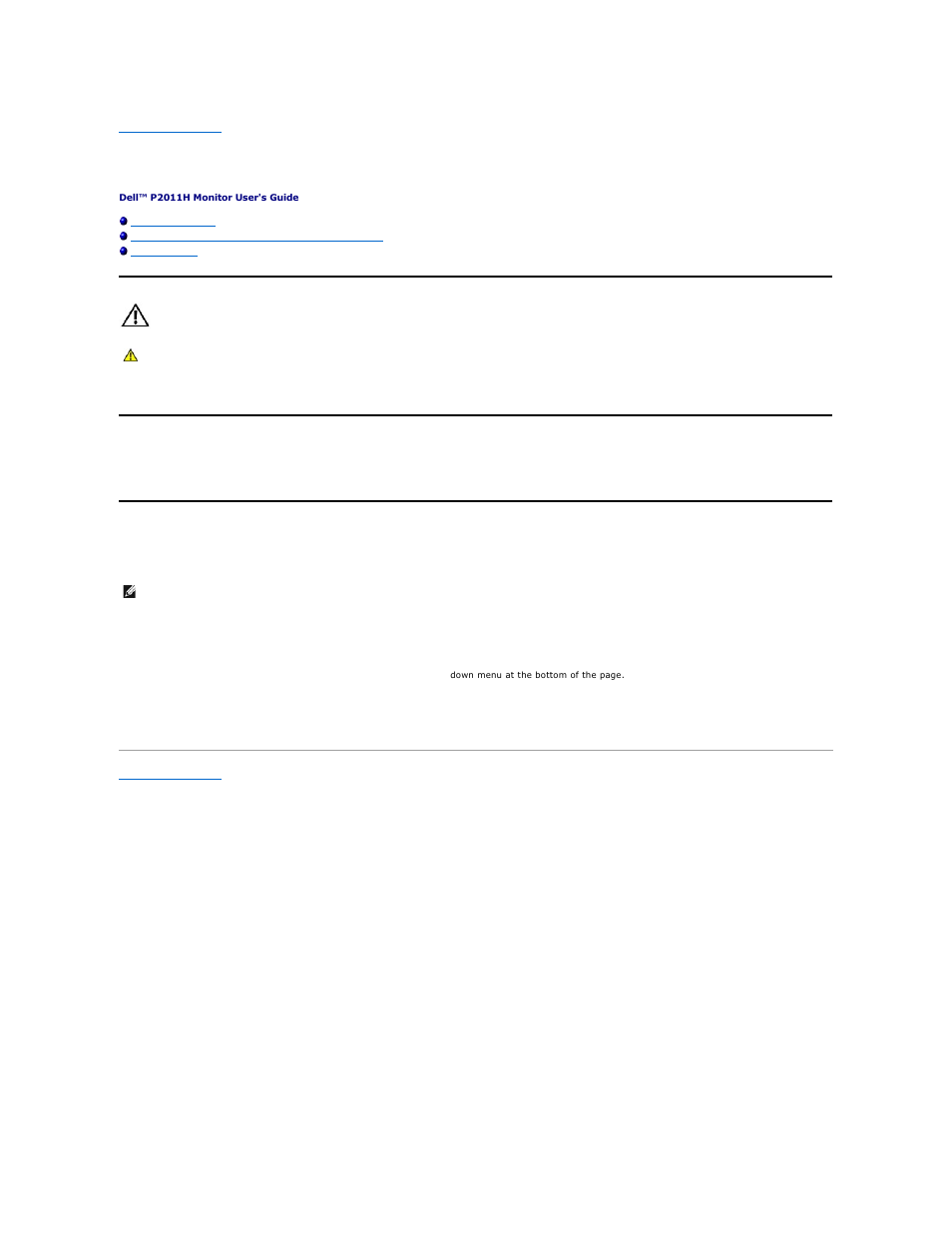 Appendix, Warning: safety instructions, Contacting dell | Dell P2011H Monitor User Manual | Page 11 / 37