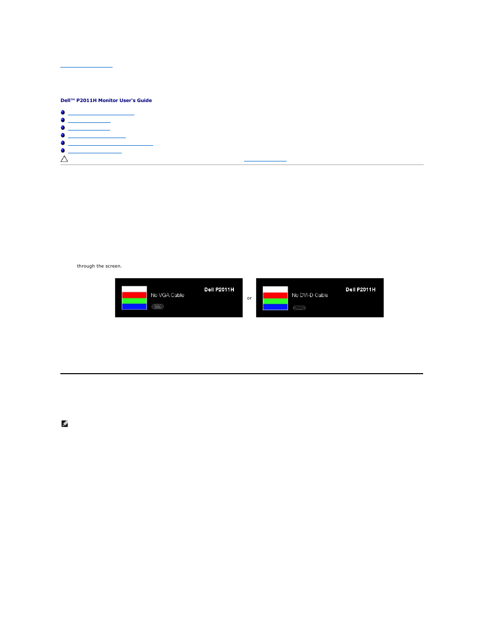 Troubleshooting, Troubleshooting your monitor, Built-in diagnostics | Dell P2011H Monitor User Manual | Page 34 / 37