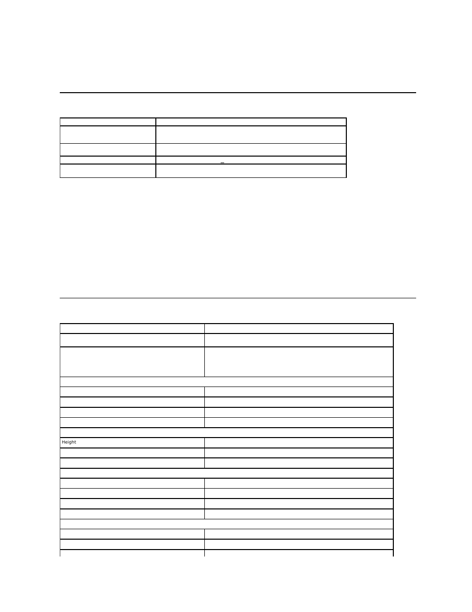 Electrical specifications, Physical characteristics | Dell P2011H Monitor User Manual | Page 8 / 37