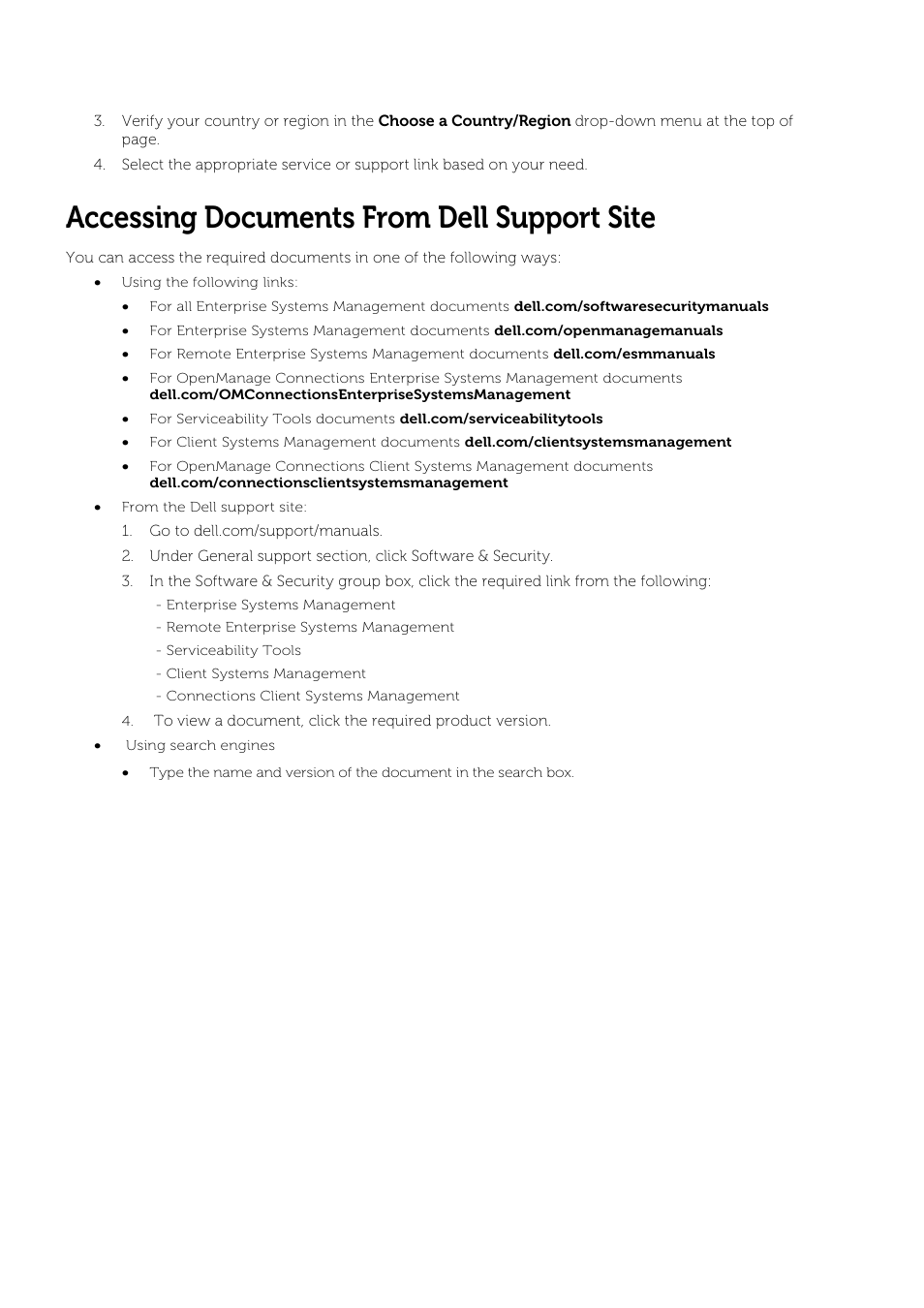 Accessing documents from dell support site | Dell PowerEdge FX2/FX2s User Manual | Page 5 / 5
