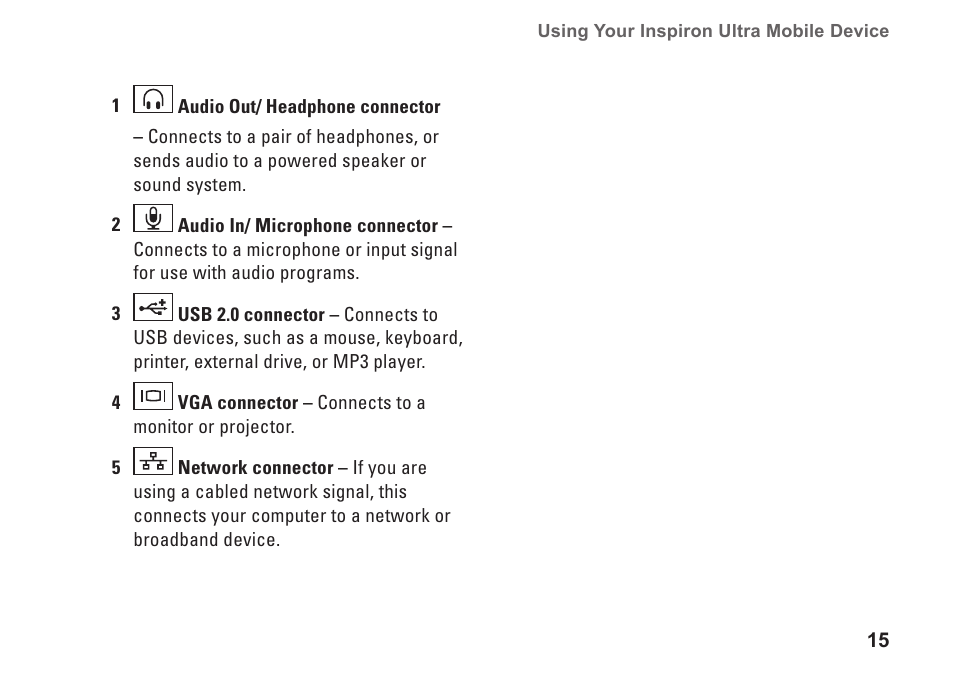 Dell Inspiron Mini 9 (910, Late 2008) User Manual | Page 17 / 66