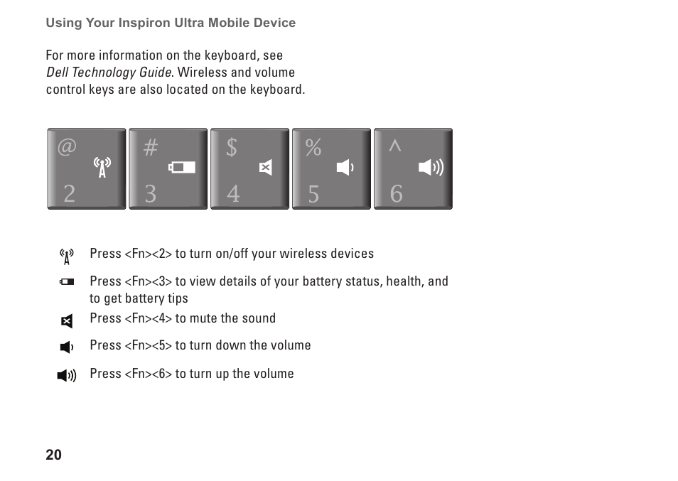 Dell Inspiron Mini 9 (910, Late 2008) User Manual | Page 22 / 66