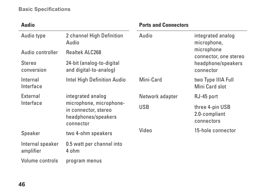 Dell Inspiron Mini 9 (910, Late 2008) User Manual | Page 48 / 66