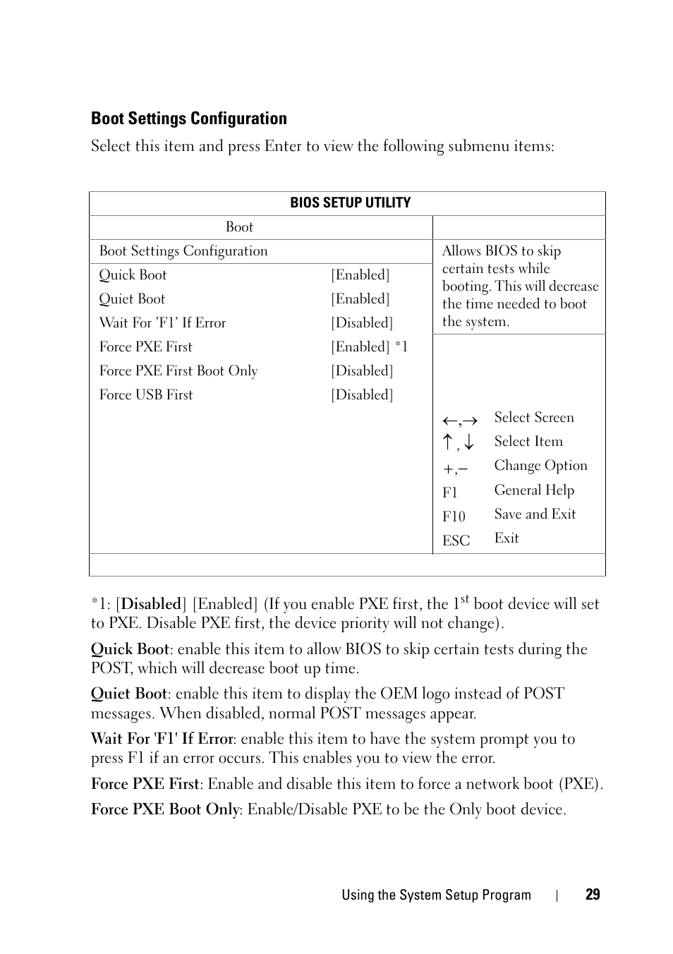 Boot settings configuration | Dell PowerEdge C5125 User Manual | Page 29 / 100
