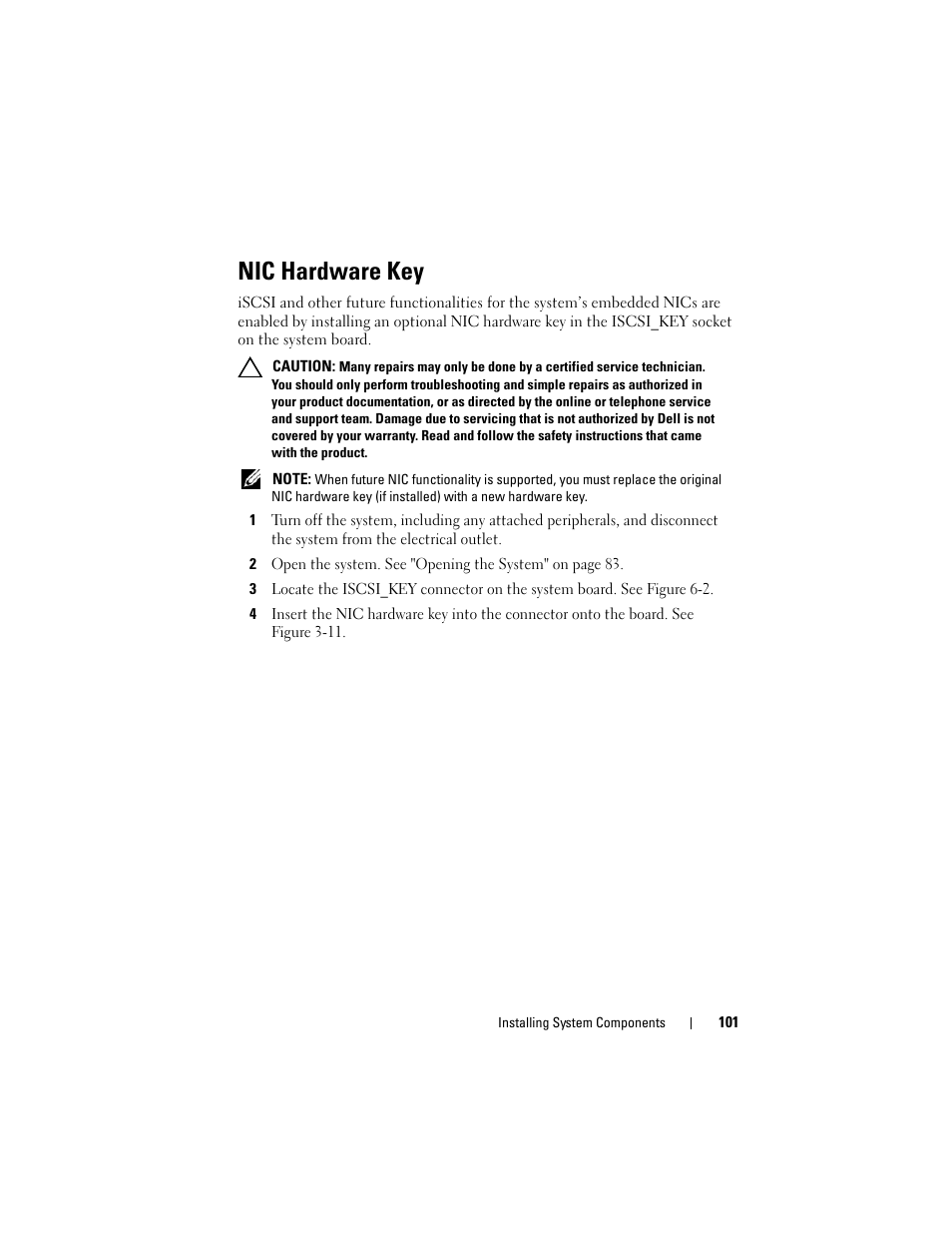 Nic hardware key | Dell DX6000 User Manual | Page 101 / 198