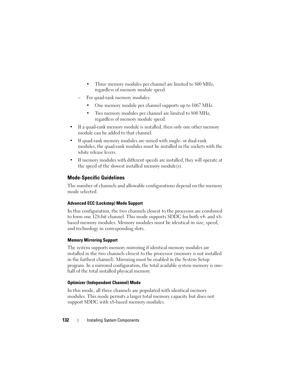 Mode-specific guidelines | Dell DX6000 User Manual | Page 132 / 198