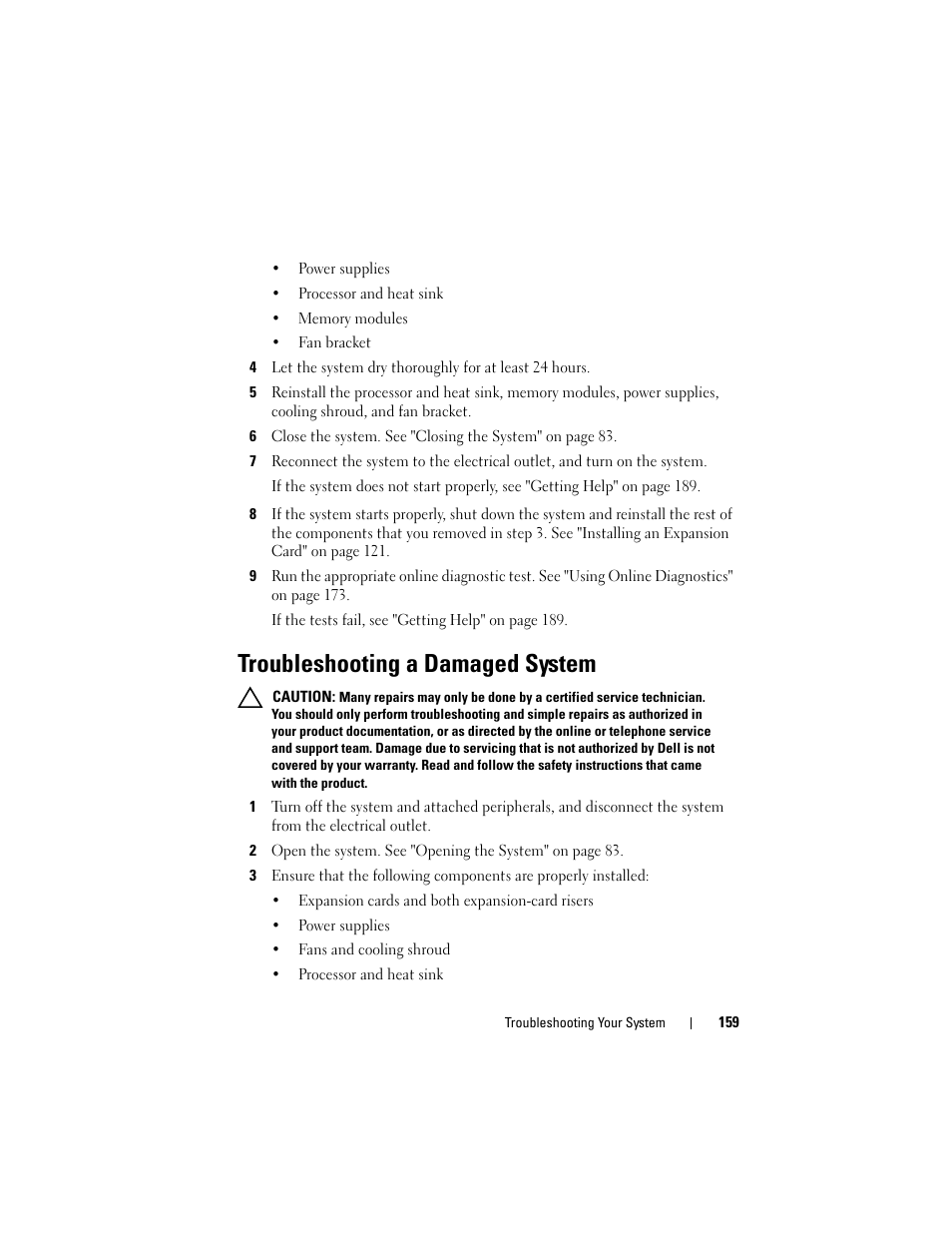 Troubleshooting a damaged system | Dell DX6000 User Manual | Page 159 / 198
