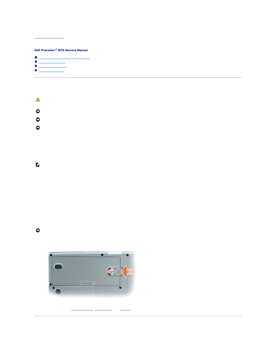 Before you begin, Preparing to work inside the computer | Dell Precision M70 User Manual | Page 2 / 46