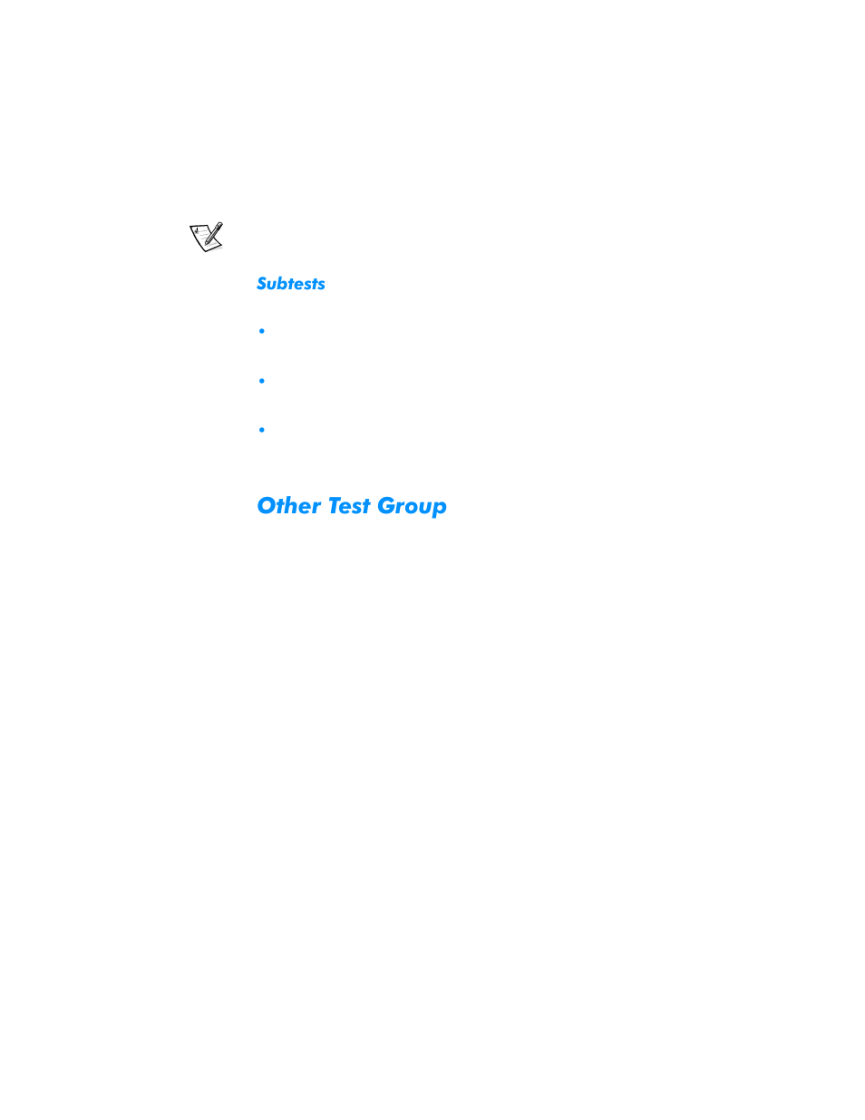 Subtests, Other test group, Other test group -26 | 2wkhu7hvw*urxs | Dell Inspiron 3500 User Manual | Page 108 / 168