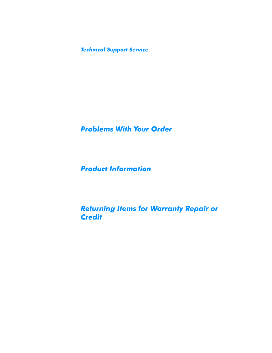 Technical support service, Problems with your order, Product information | Returning items for warranty repair or credit, Technical support service -4, Problems with your order -4, Product information -4, Returning items for warranty repair or credit -4, 3ureohpv:lwk<rxu2ughu, 3urgxfw,qirupdwlrq | Dell Inspiron 3500 User Manual | Page 112 / 168