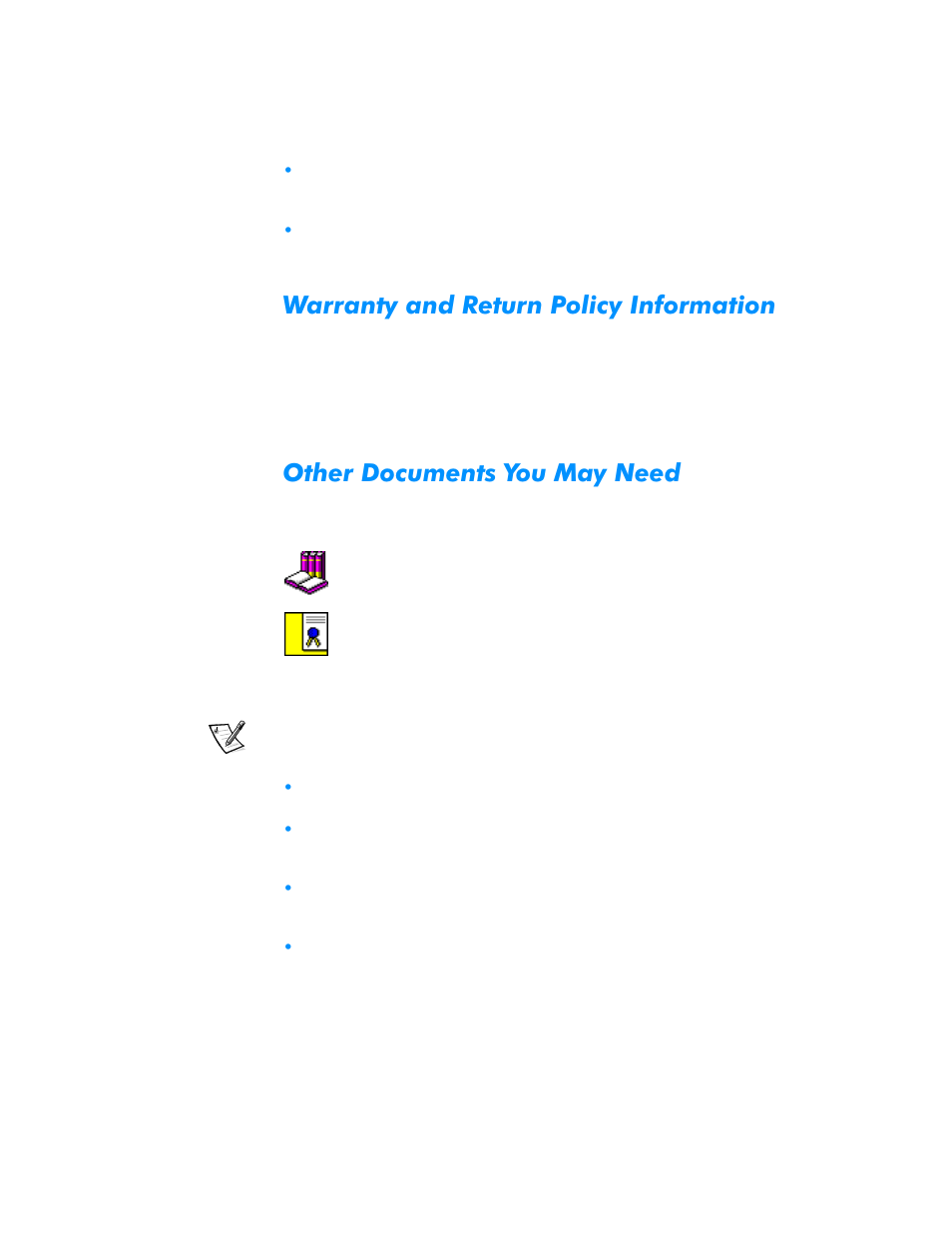 Warranty and return policy information, Other documents you may need, Duudqw\dqg5hwxuq3rolf\,qirupdwlrq | 2wkhu'rfxphqwv<rx0d\1hhg | Dell Inspiron 3500 User Manual | Page 12 / 168