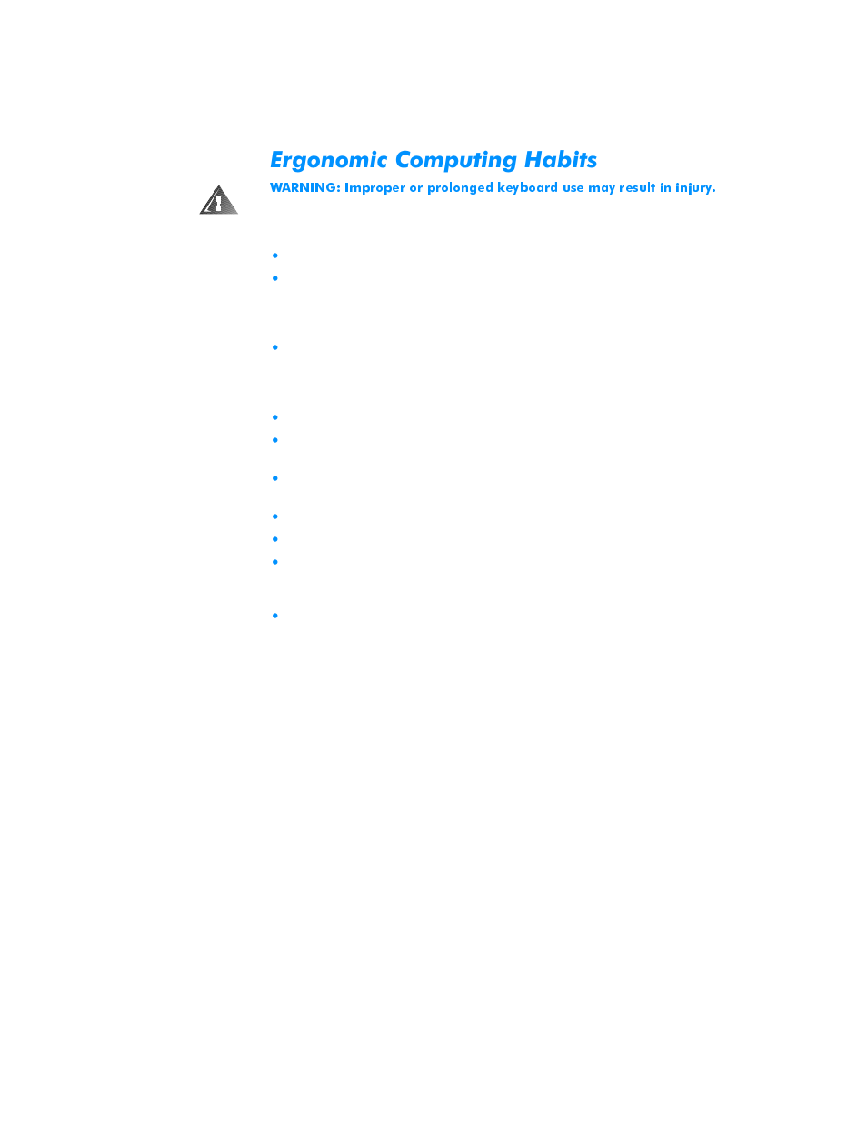 Ergonomic computing habits, Ujrqrplf&rpsxwlqj+delwv | Dell Inspiron 3500 User Manual | Page 7 / 168