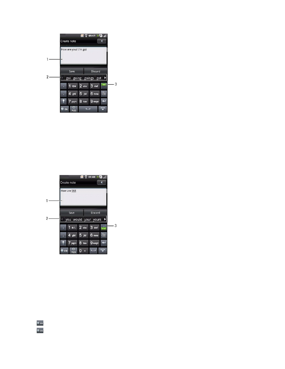 Using smart mode, Using handwriting | Dell Mini 3v User Manual | Page 12 / 90