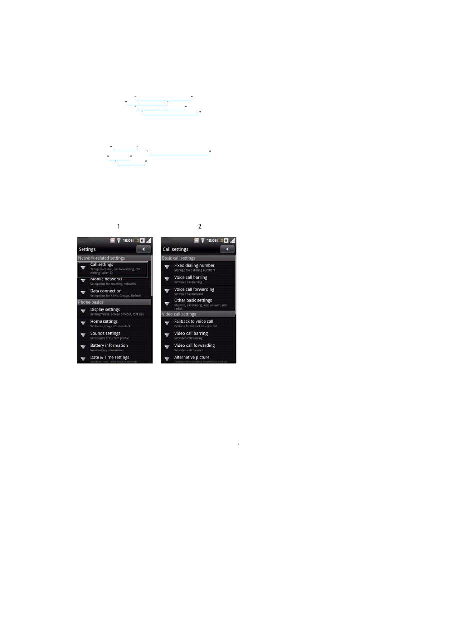 Call settings, Fixed dial number (fdn) | Dell Mini 3v User Manual | Page 32 / 90