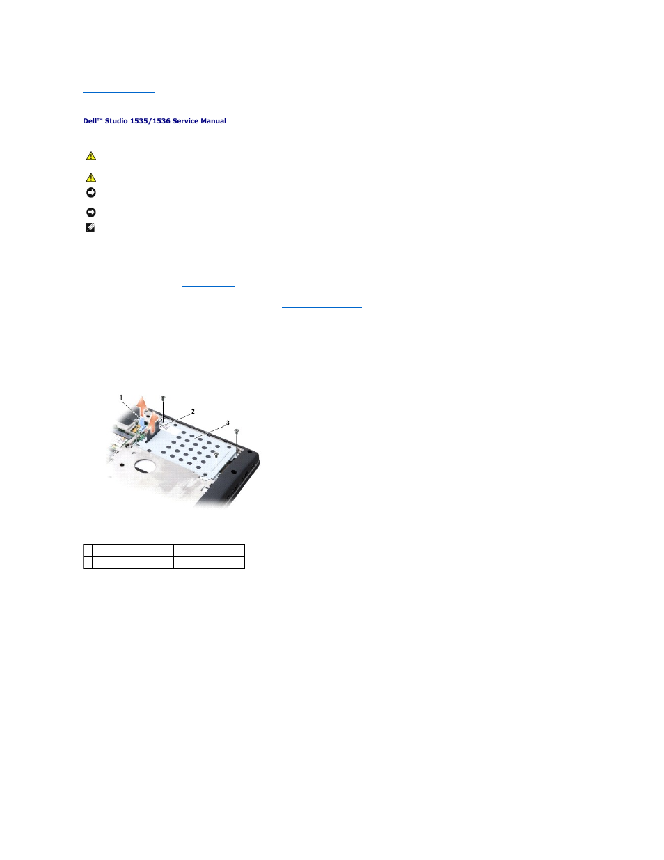 Hard drive, Removing the hard drive | Dell Studio 1535 (Mid 2008) User Manual | Page 23 / 41