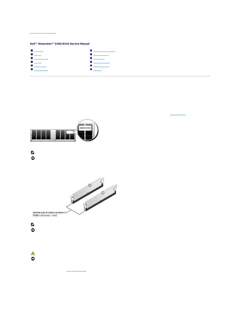 Removing and installing parts | Dell Dimension 3100/E310 User Manual | Page 14 / 52