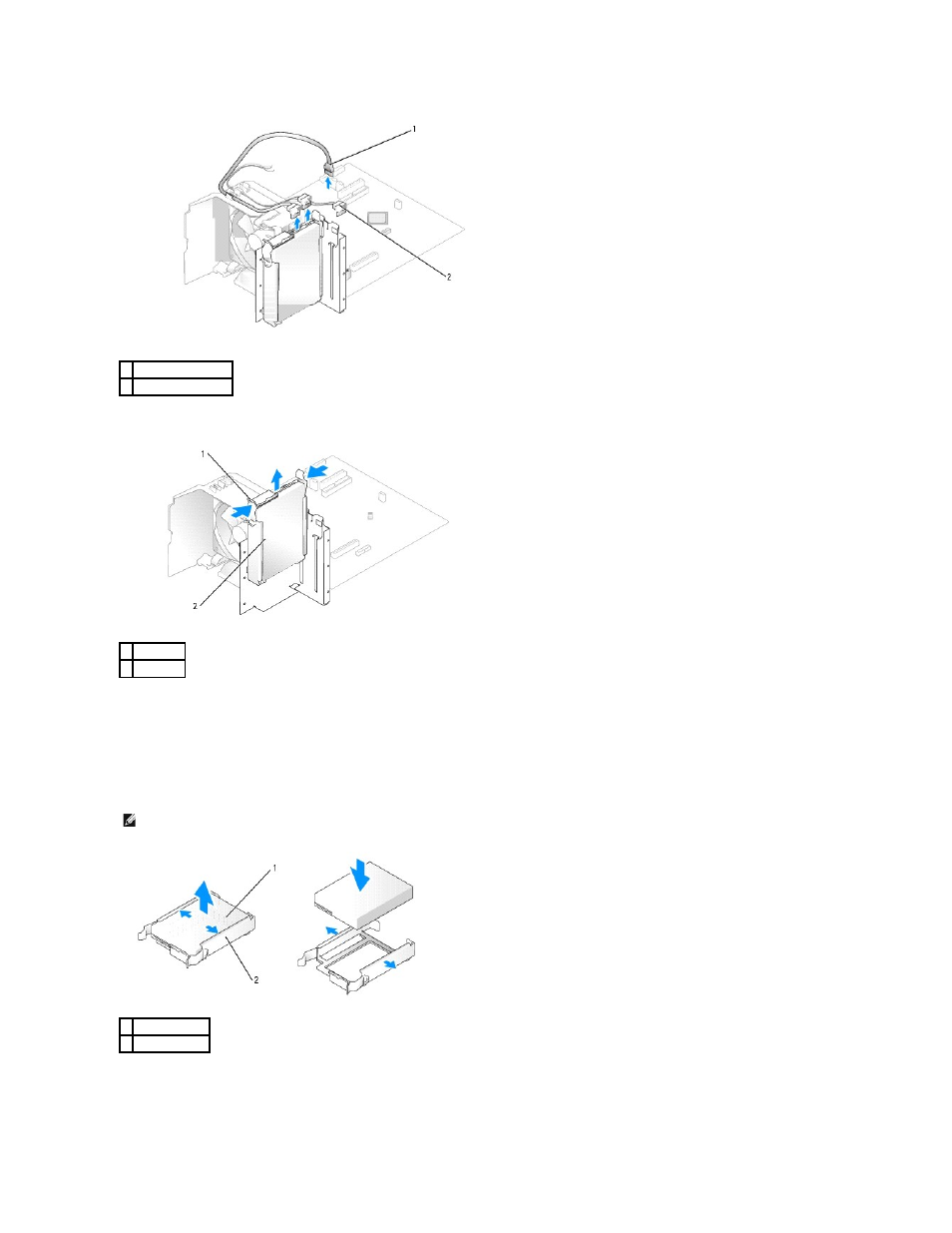 Installing a hard drive | Dell Dimension 3100/E310 User Manual | Page 24 / 52