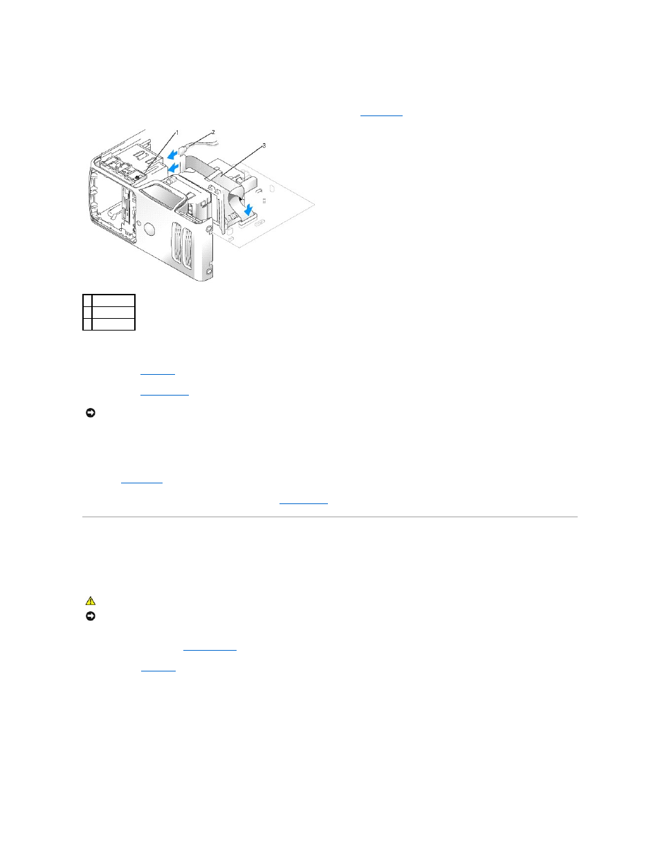 Media card reader, Removing a media card reader | Dell Dimension 3100/E310 User Manual | Page 28 / 52