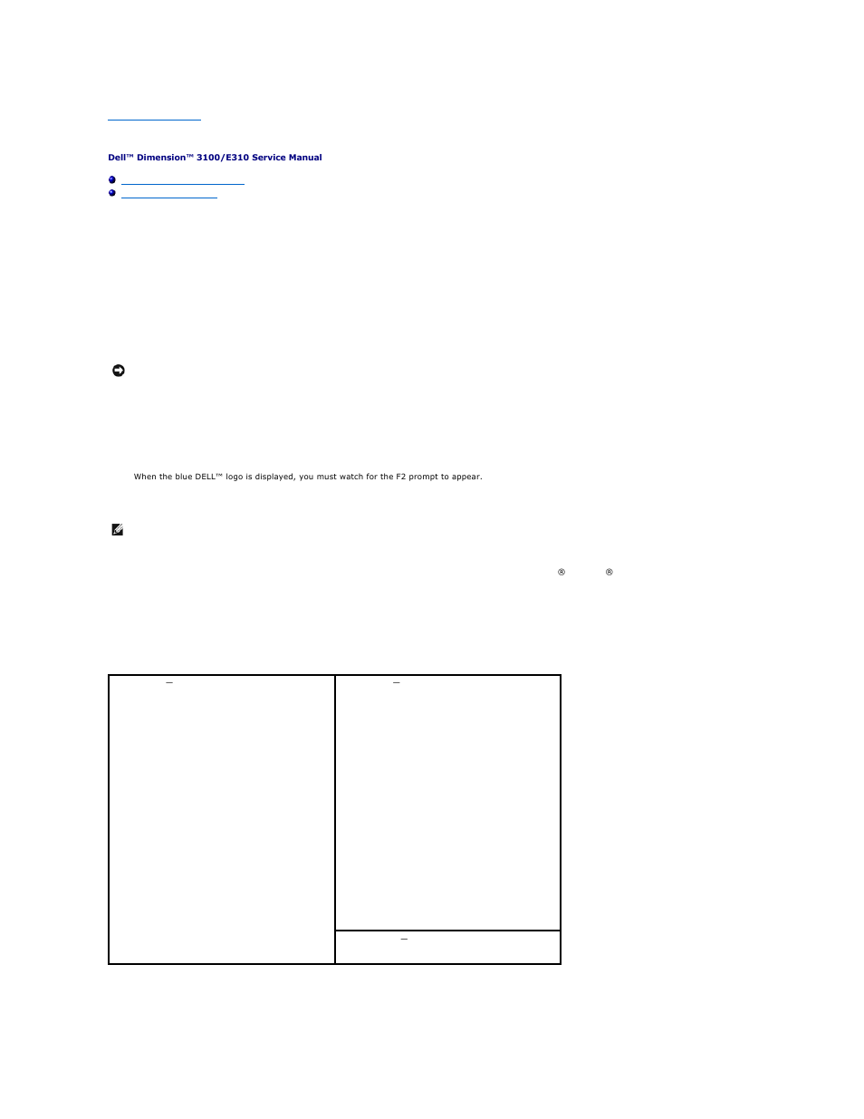 System setup, Overview, Entering system setup | System setup options | Dell Dimension 3100/E310 User Manual | Page 43 / 52