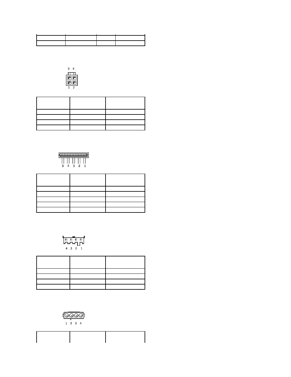 Dc power connector p2, Dc power connect p3 and p5, Dc power connector p7 | Dc power connectors p8 and p9 | Dell Dimension 3100/E310 User Manual | Page 51 / 52