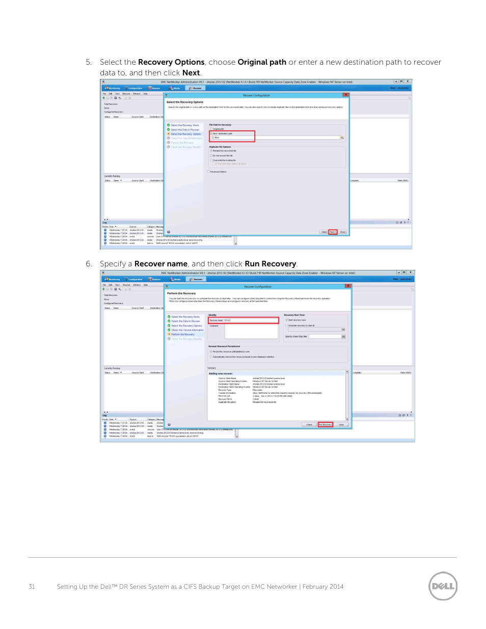 Dell PowerVault DR2000v User Manual | Page 31 / 34