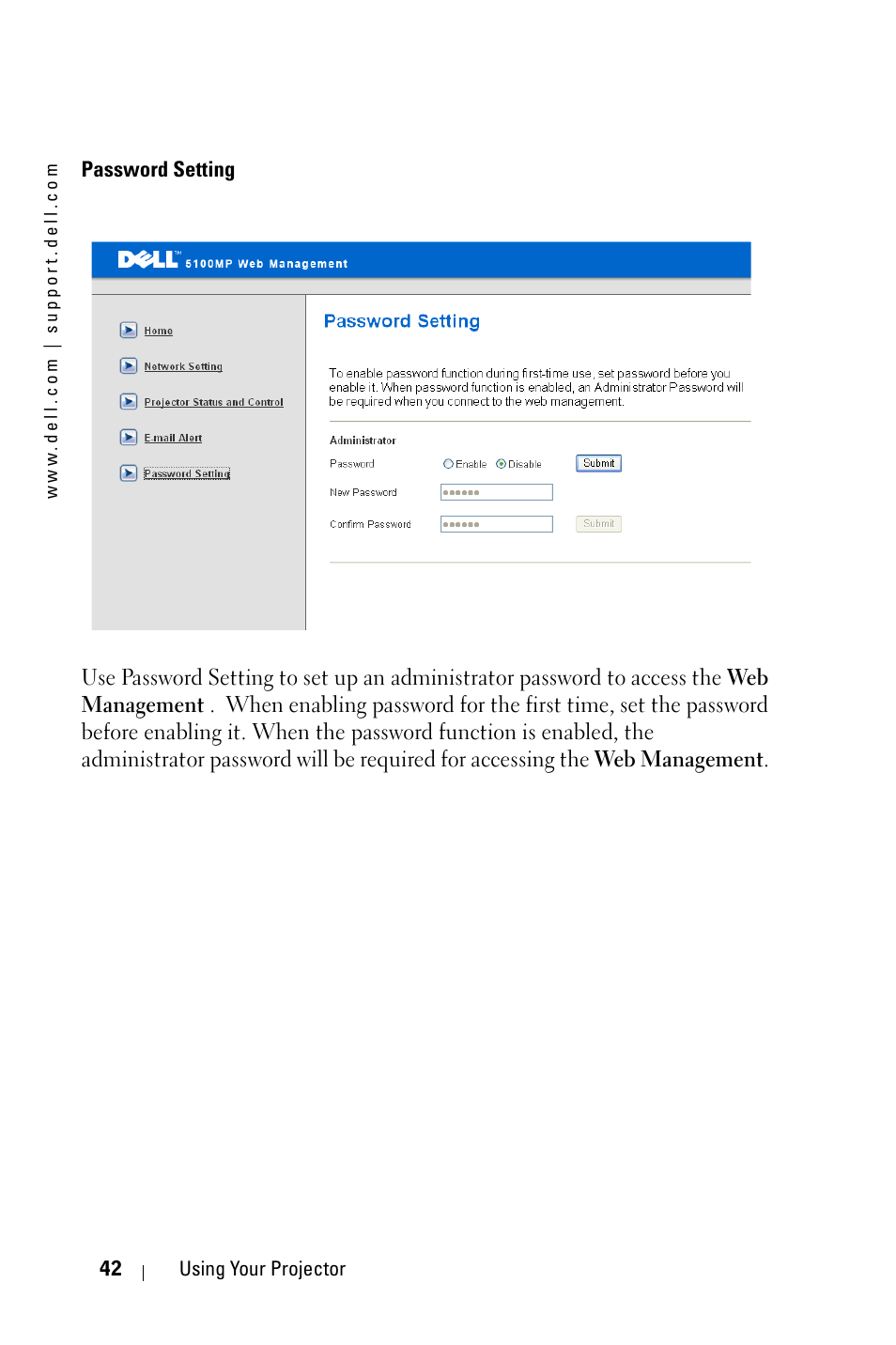 Dell 5100MP Projector User Manual | Page 42 / 61