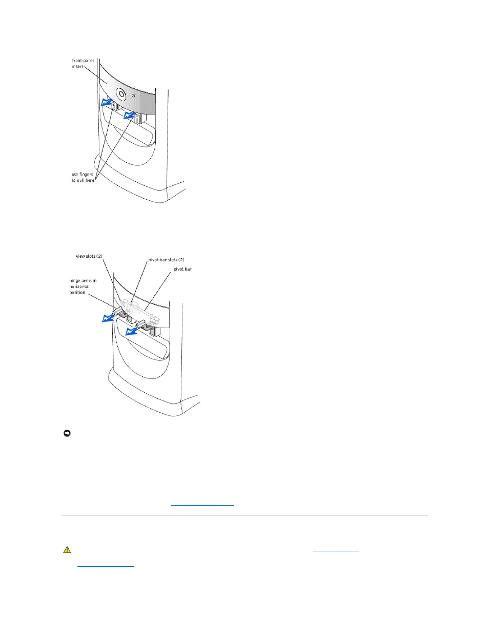 Opening the computer cover | Dell Dimension 4500 User Manual | Page 14 / 59