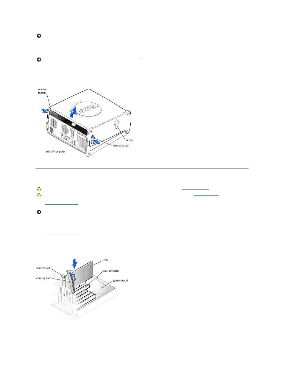 Adding cards | Dell Dimension 4500 User Manual | Page 15 / 59