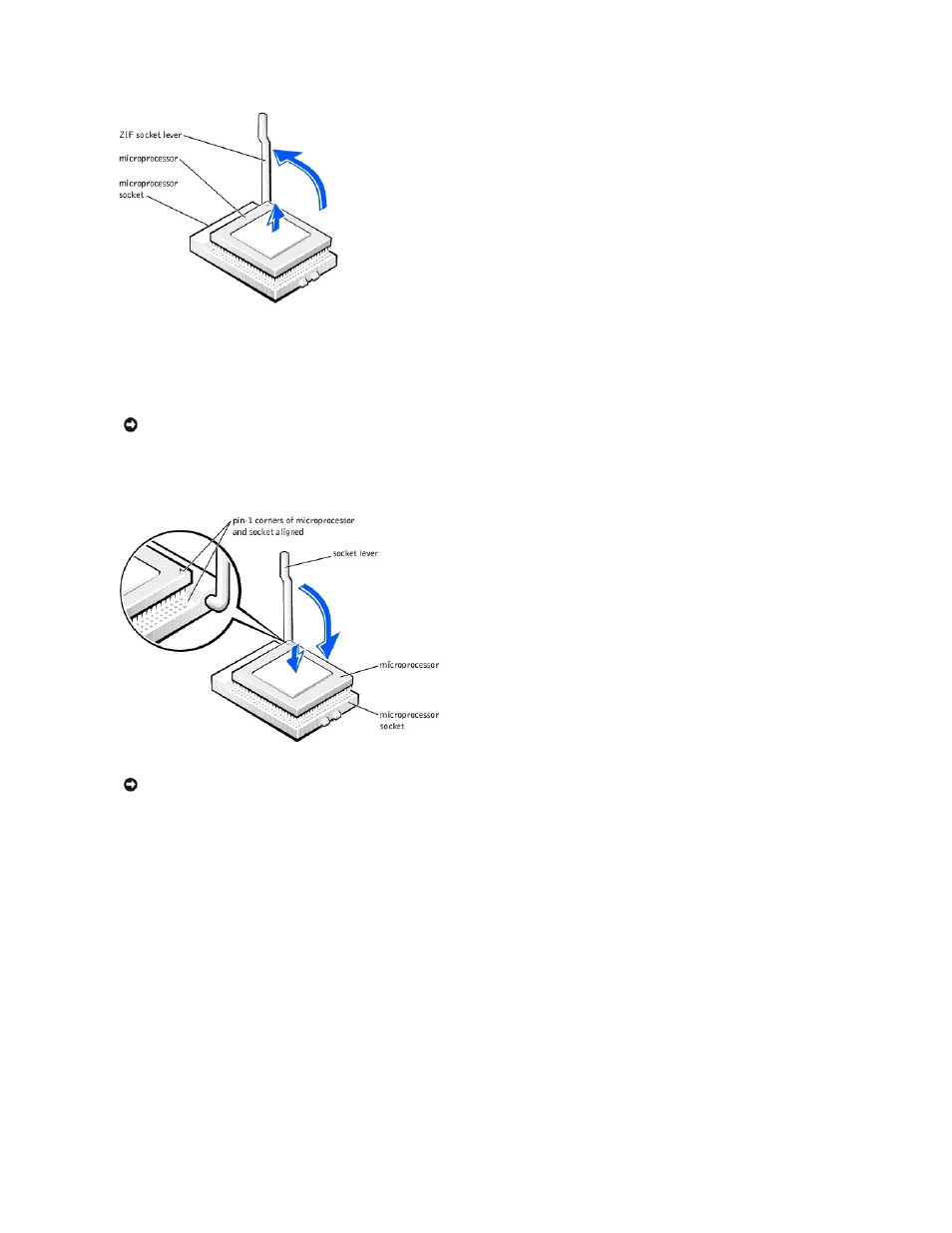 Installing the microprocessor | Dell Dimension 4500 User Manual | Page 25 / 59