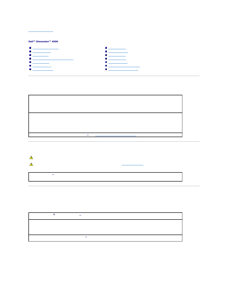 Solving problems, Finding help information, Battery problems | Drive problems, Floppy drive problems | Dell Dimension 4500 User Manual | Page 30 / 59