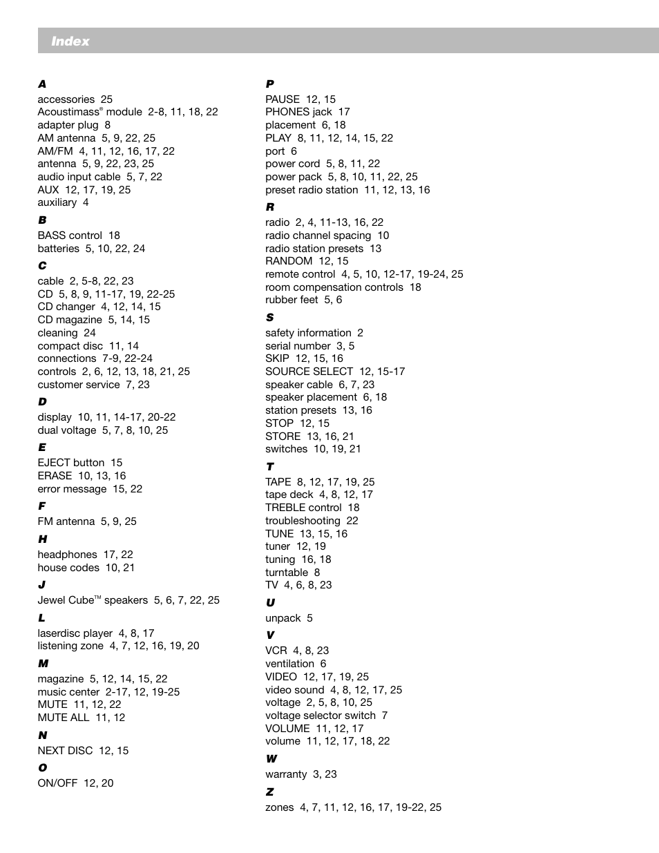 Bose Lifestyle 20 User Manual | Page 28 / 31