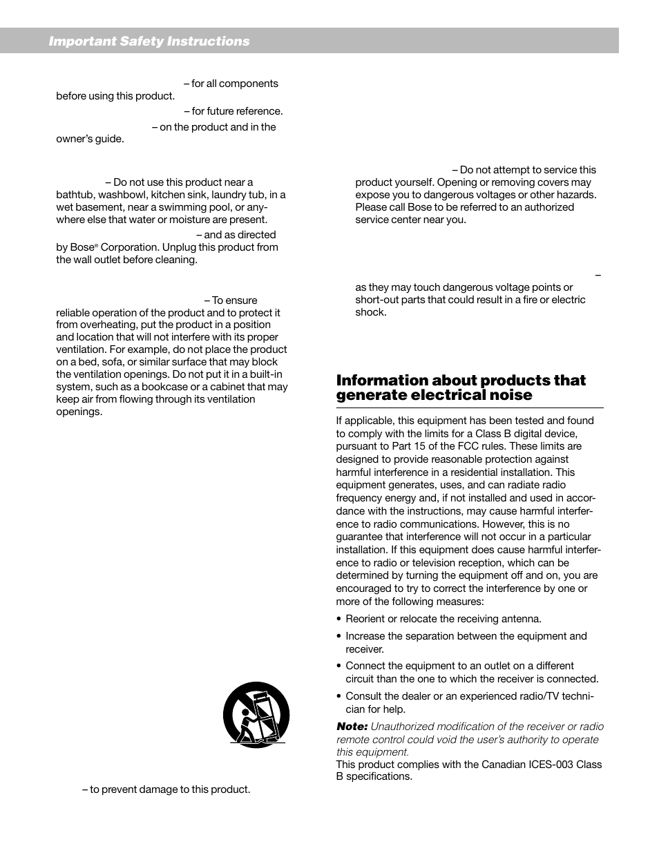 Bose Lifestyle 20 User Manual | Page 3 / 31