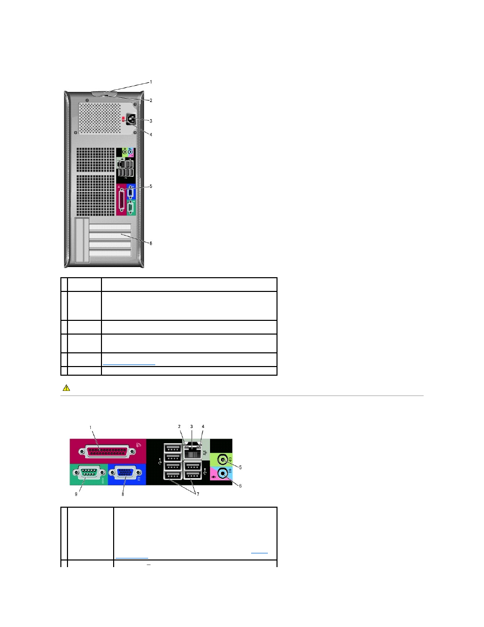 Back view, Back panel connectors | Dell OptiPlex 330 (Late 2007) User Manual | Page 31 / 143