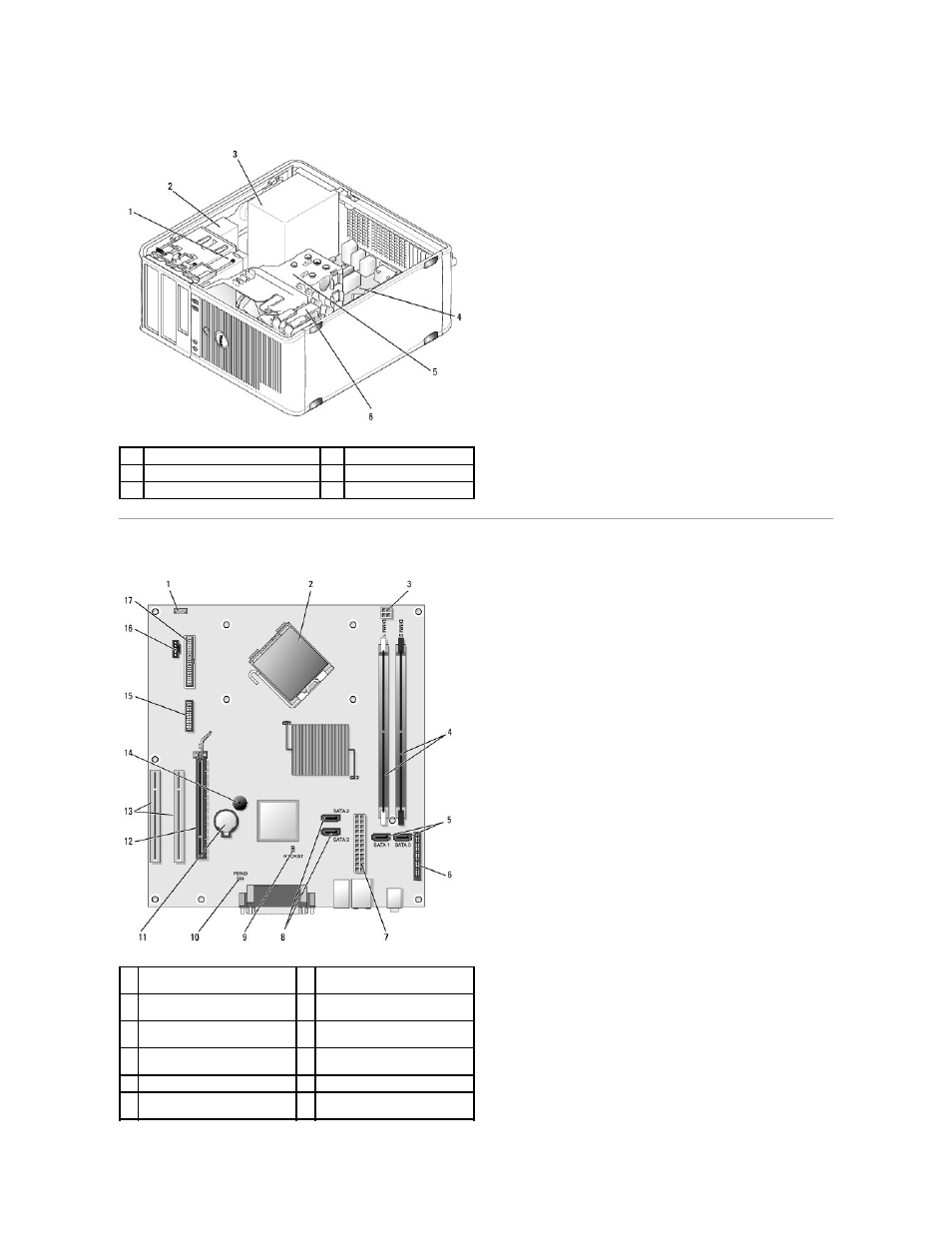 Inside view of your computer, System board components | Dell OptiPlex 330 (Late 2007) User Manual | Page 35 / 143