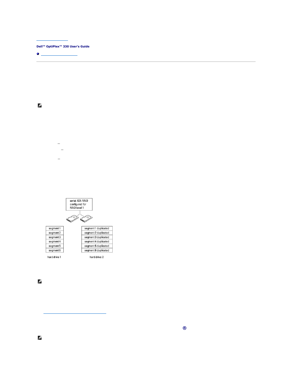 About raid configurations, Verifying that raid is working, Raid level 1 configuration | Troubleshooting raid | Dell OptiPlex 330 (Late 2007) User Manual | Page 69 / 143