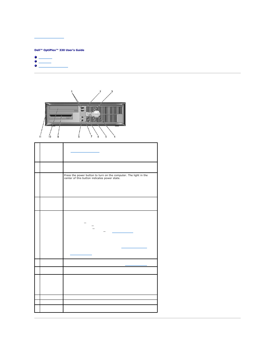 Desktop computer views, Front view | Dell OptiPlex 330 (Late 2007) User Manual | Page 71 / 143