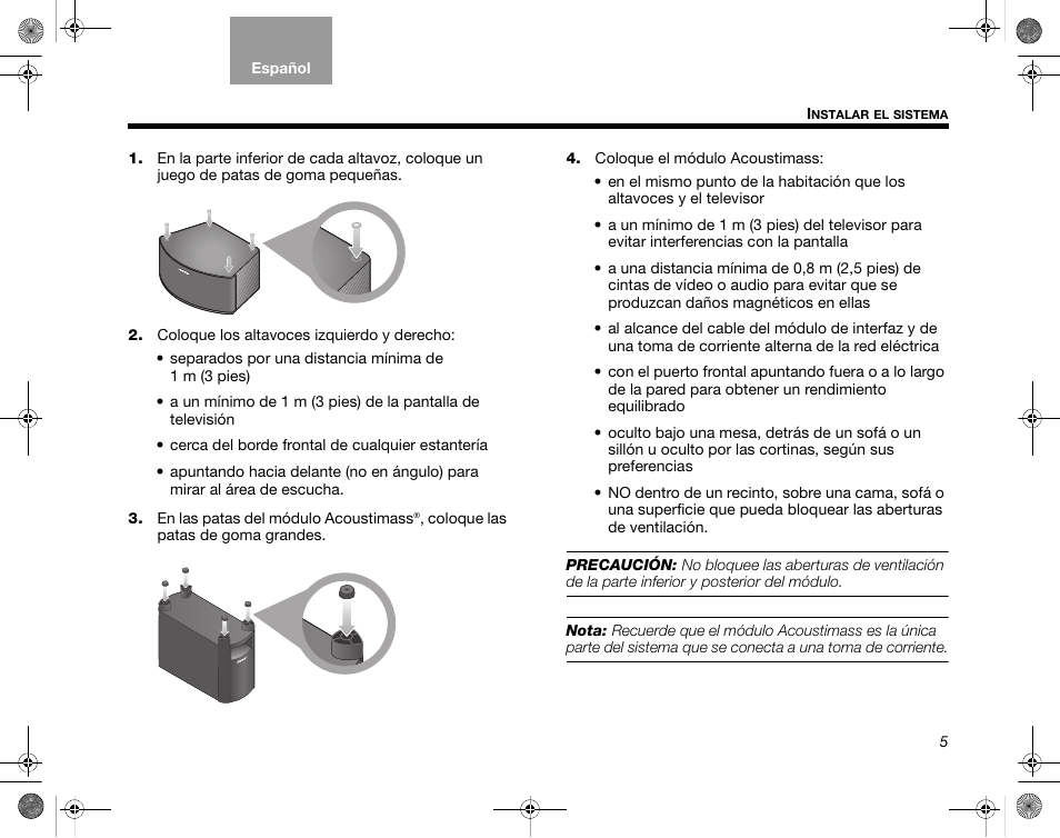 Bose CineMate GS Series II User Manual | Page 37 / 124