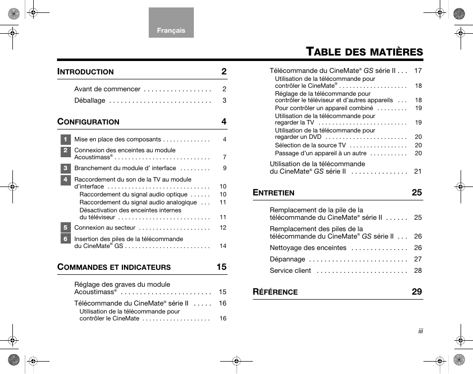 Bose CineMate GS Series II User Manual | Page 63 / 124
