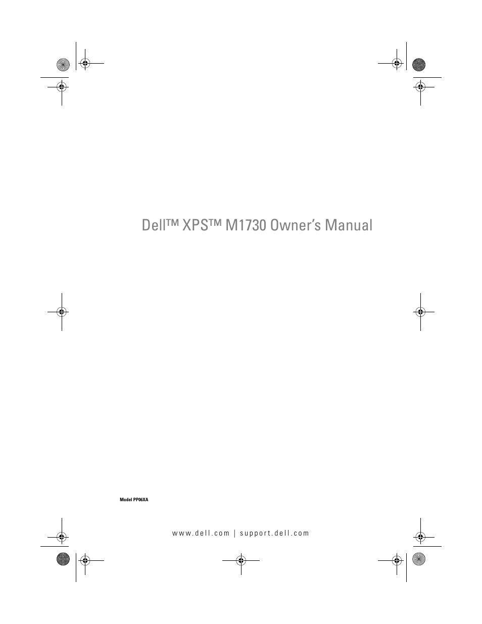 Dell XPS M1730 (M1730, Late 2007) User Manual | 208 pages