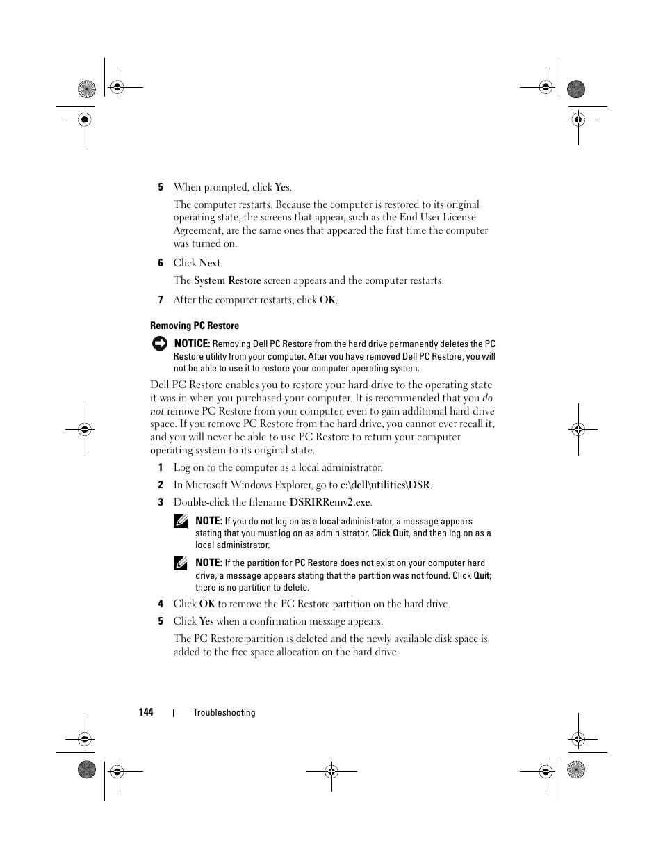 Dell XPS M1730 (M1730, Late 2007) User Manual | Page 144 / 208