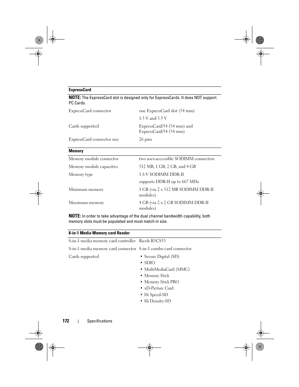 Dell XPS M1730 (M1730, Late 2007) User Manual | Page 172 / 208