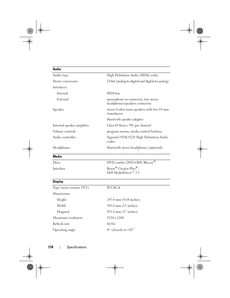 Dell XPS M1730 (M1730, Late 2007) User Manual | Page 174 / 208