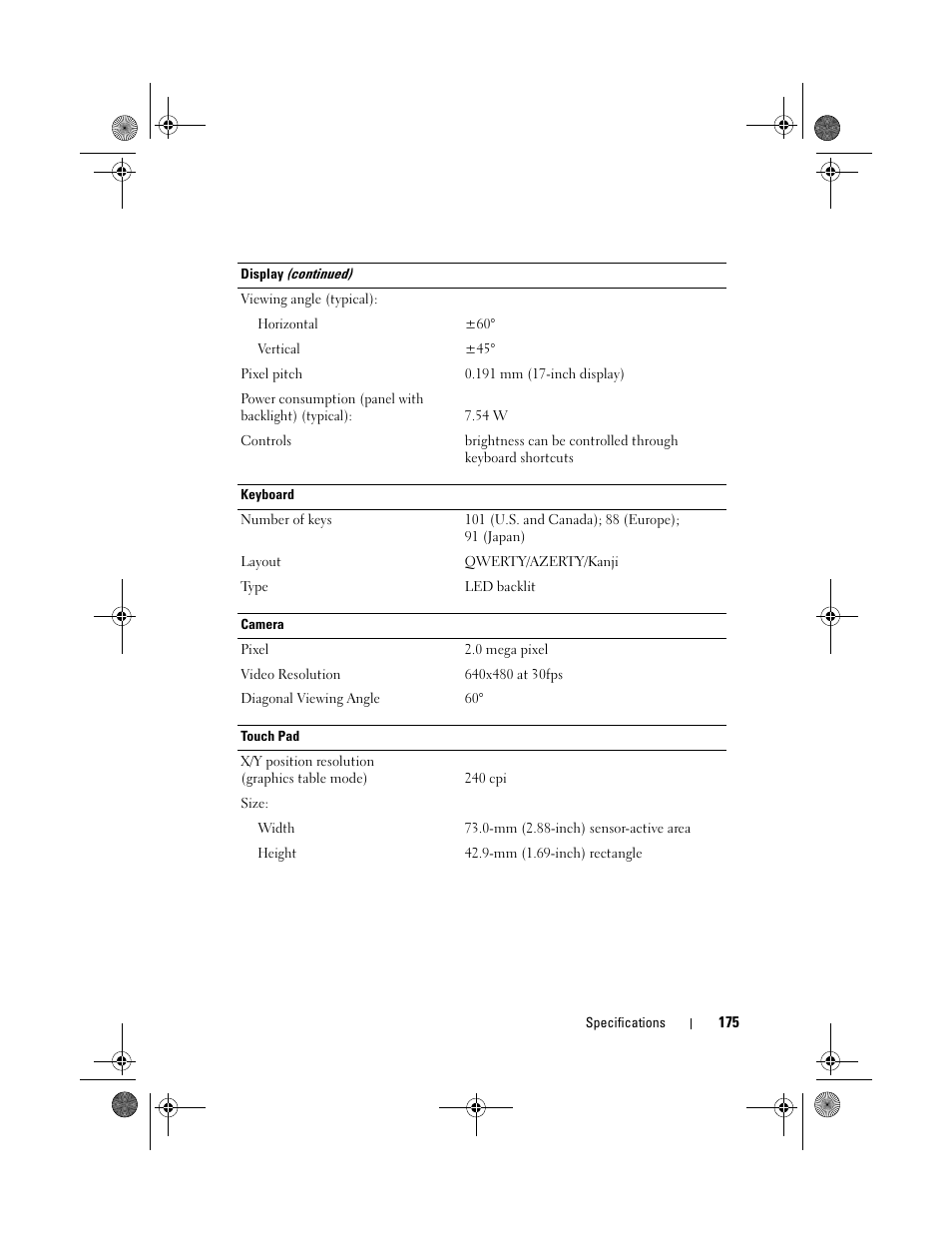 Dell XPS M1730 (M1730, Late 2007) User Manual | Page 175 / 208