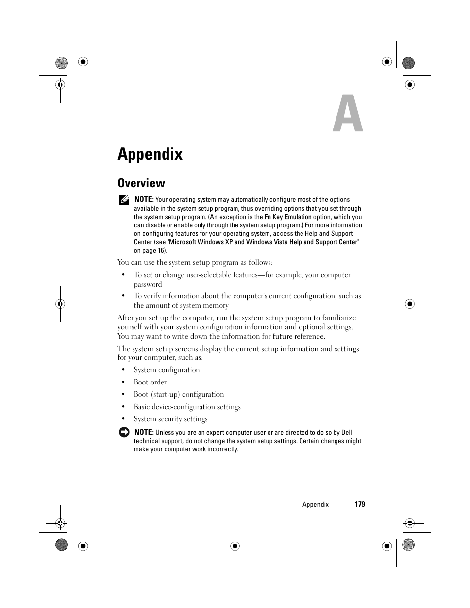 Overview, Appendix | Dell XPS M1730 (M1730, Late 2007) User Manual | Page 179 / 208